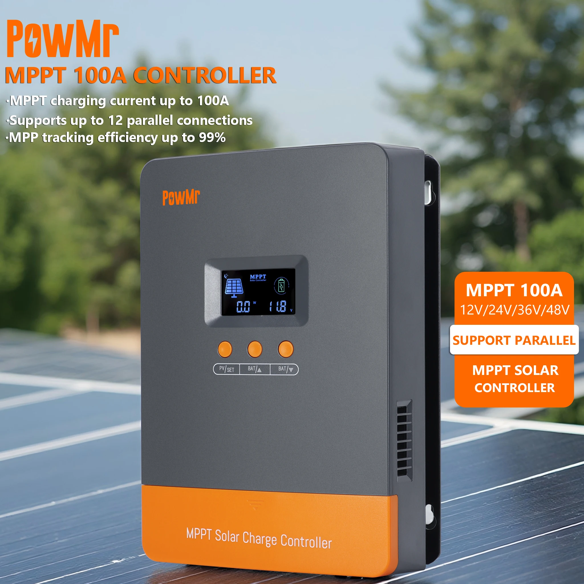 PowMr Hot Sale 12V 24V 48V Bat - огляд і ціна Mppt Charge Controller