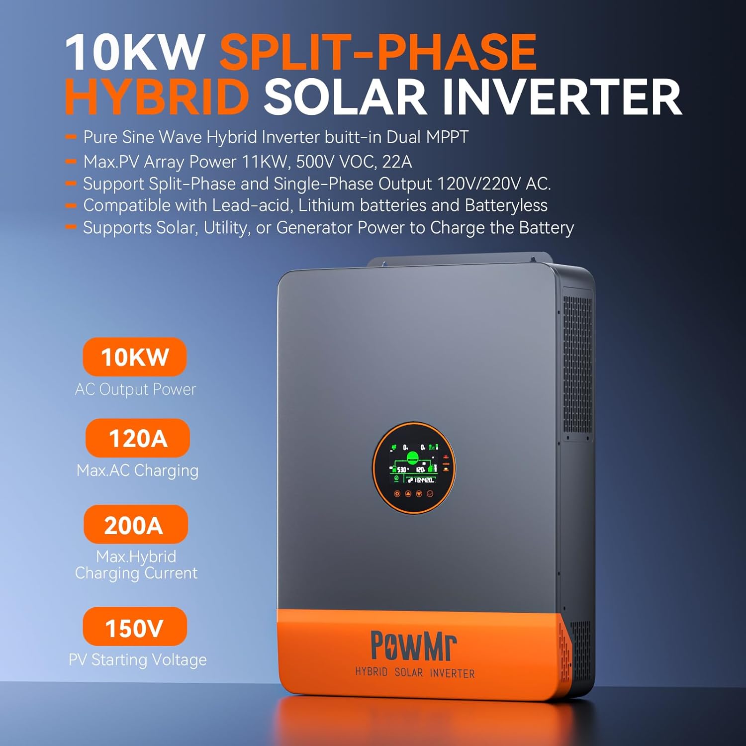 PowMr 10KW Split Phase Inverte - огляд і ціна Flexible Solar Panel