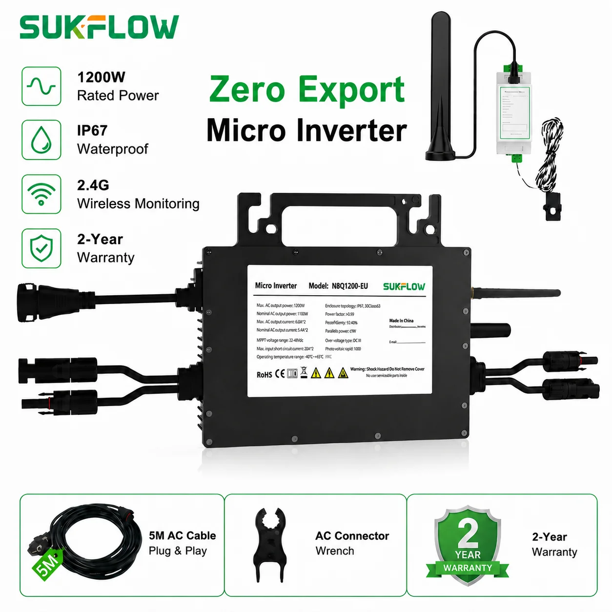 SUKFLOW Zero Expert 1200W Grid - огляд і ціна Flexible Solar Panel