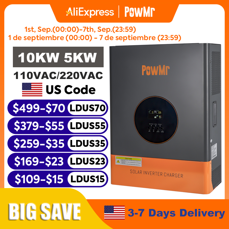 PowMr 10KW 5KW Split Phase Inv - огляд і ціна Flexible Solar Panel